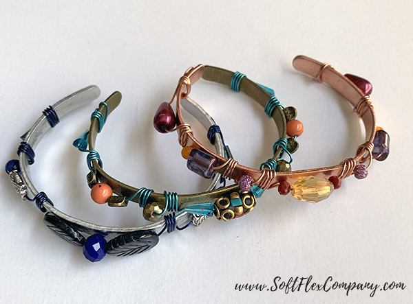 Soft Flex Craft Wire Wrapped Cuff Bracelets by Kristen Fagan