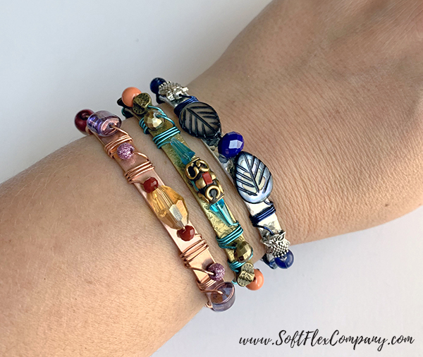 Soft Flex Craft Wire Wrapped Cuff Bracelets by Kristen Fagan