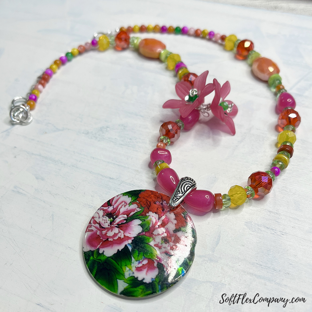 Exotic Blooms Necklace by Kristen Fagan