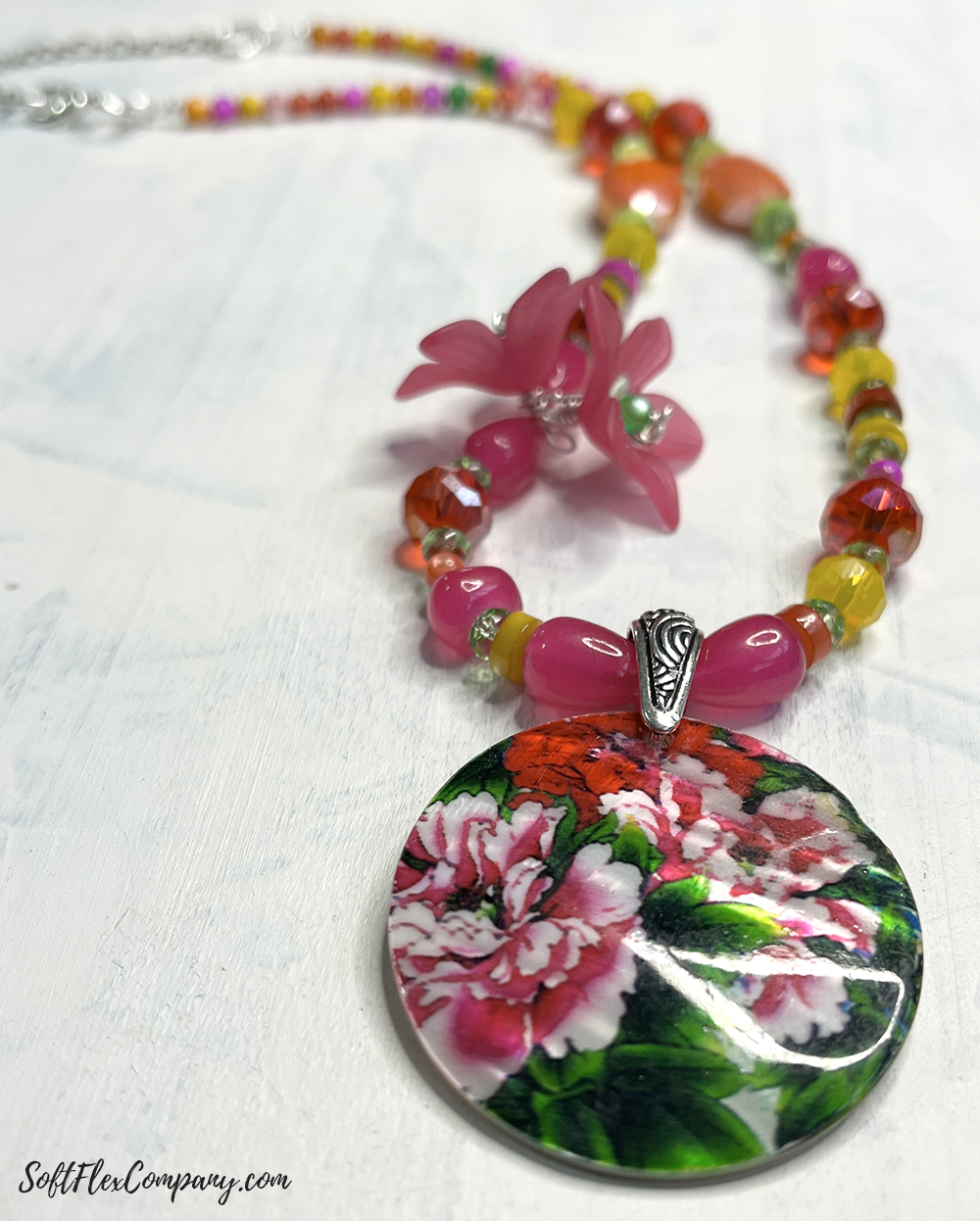 Exotic Blooms Necklace by Kristen Fagan