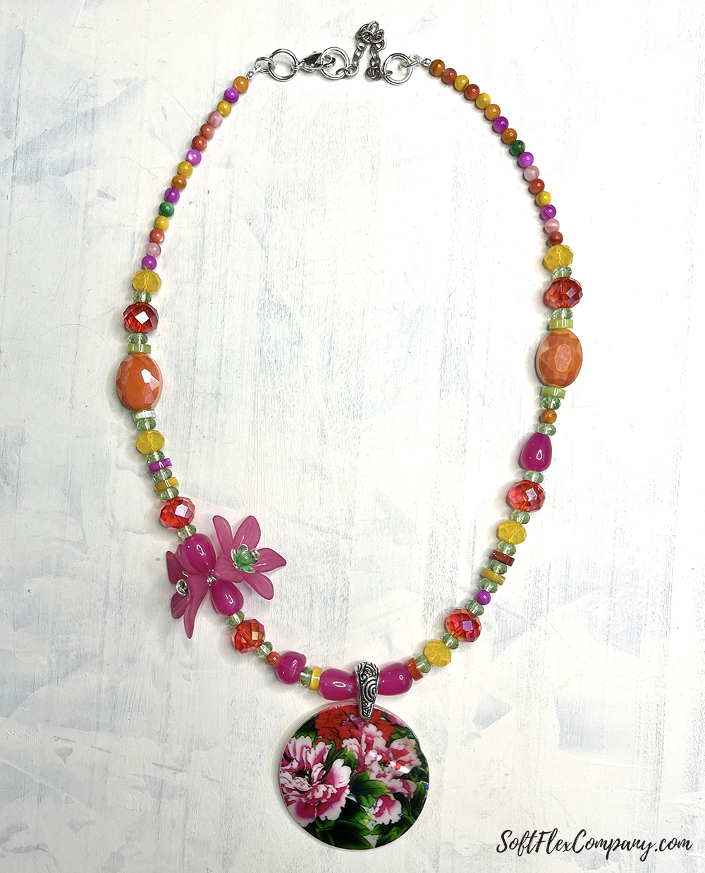 Exotic Blooms Necklace by Kristen Fagan