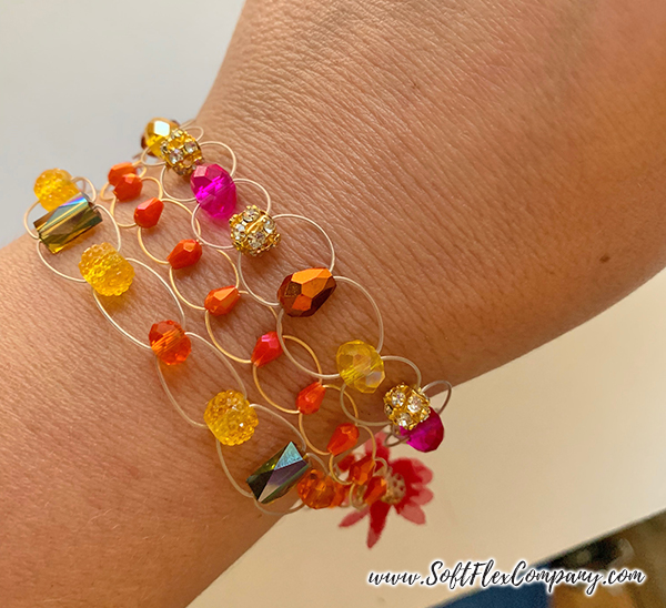 Soft Flex Extreme Trios Beaded Bangle Bracelets by Kristen Fagan