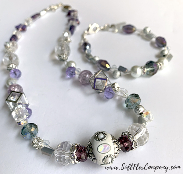 Extreme Beading Wire and Unicorn Sparkles Bead Mix Necklace and Bracelet by Kristen Fagan