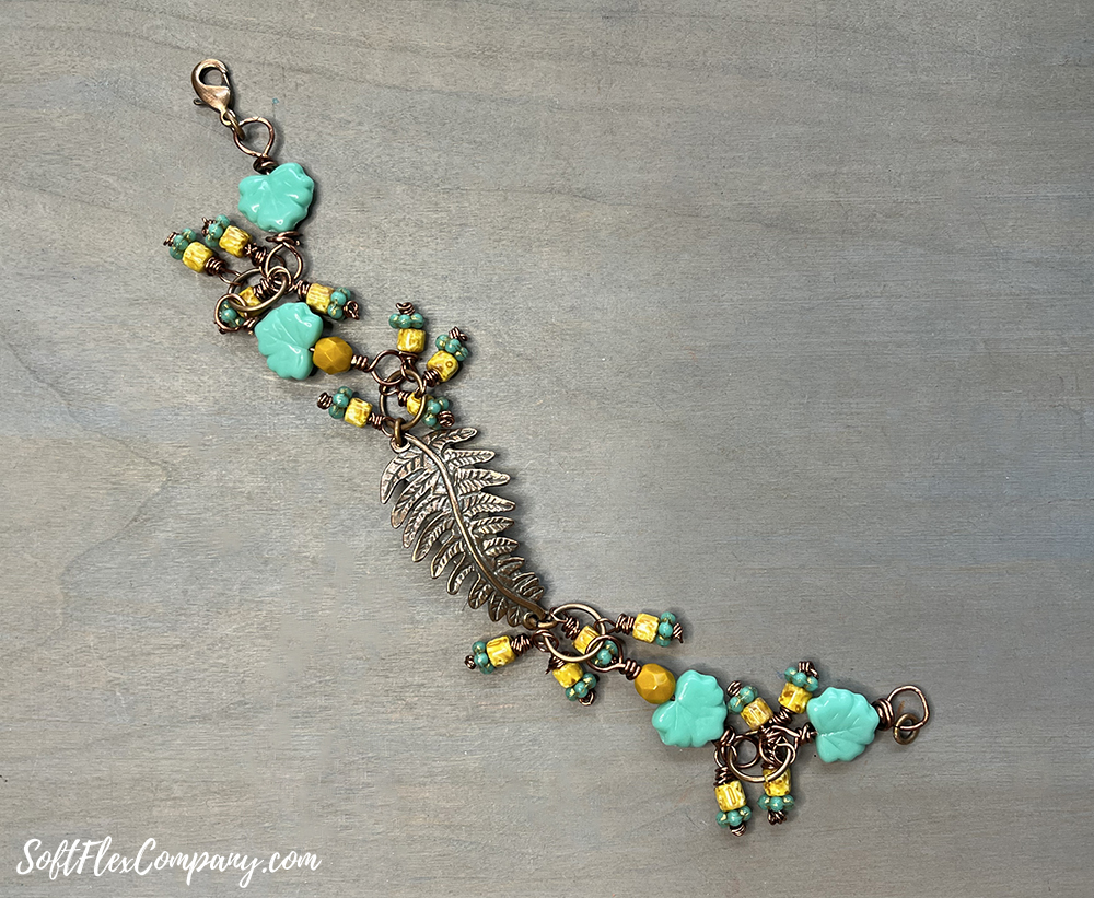 Fall Colors Fern Leaf Bracelet by Kristen Fagan