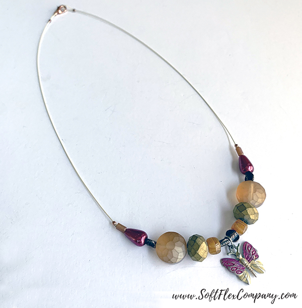 Necklace with Patina Paint and Soft Flex Beading Wire by Kristen Fagan