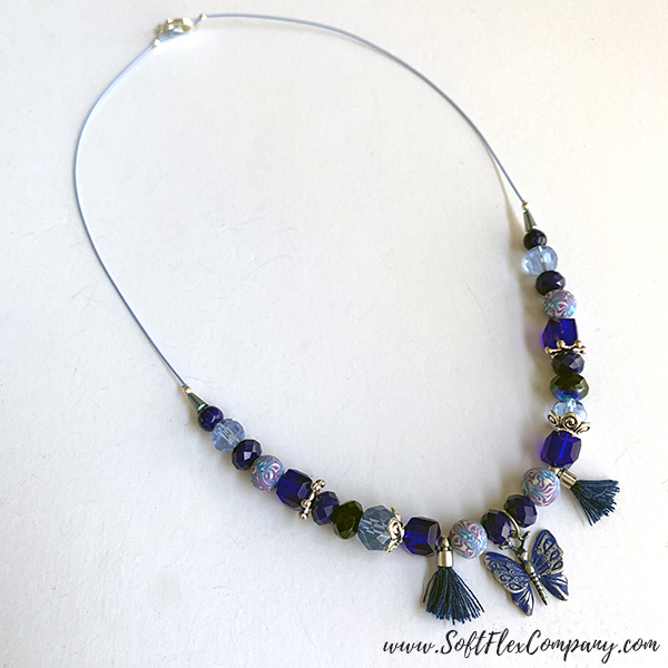 Necklace with Patina Paint and Soft Flex Beading Wire by Kristen Fagan