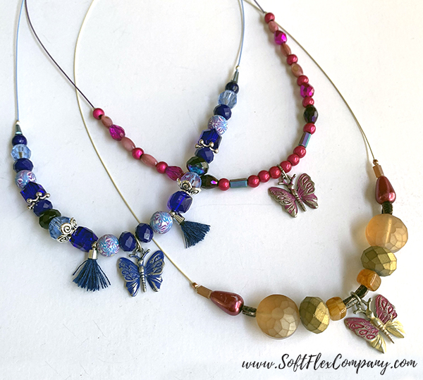 Necklaces with Patina Paint and Soft Flex Beading Wire by Kristen Fagan