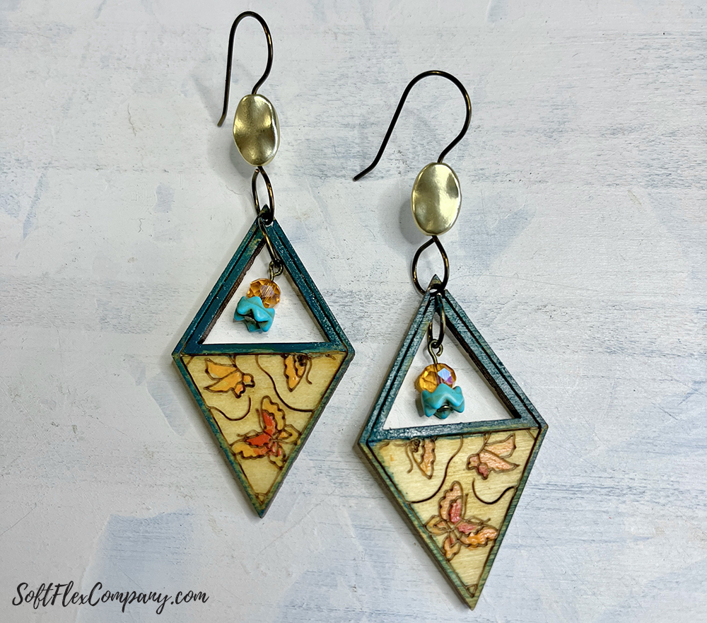 Just Peachy Painted Earrings by Kristen Fagan