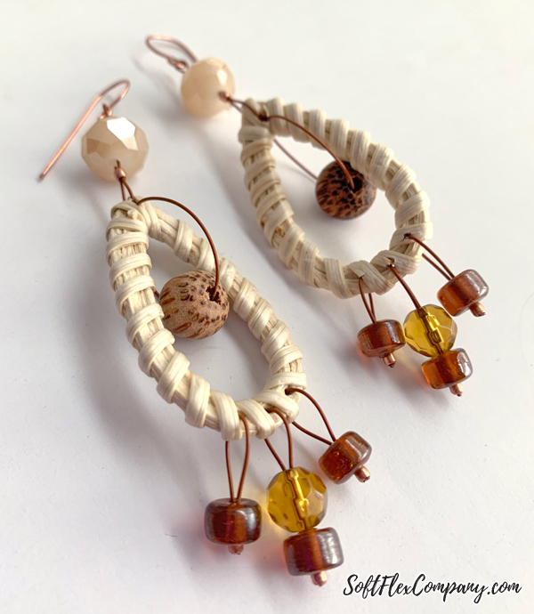 Rattan Teardrop Earrings by Kristen Fagan