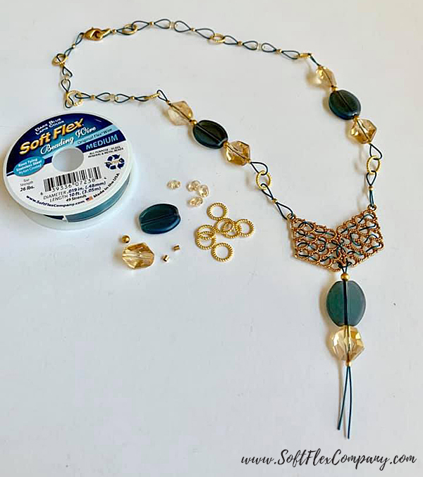 SoftFlex Wire Super Duo Bead Chain Necklace by Kristen Fagan