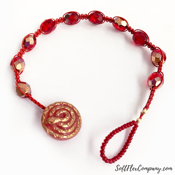 Square Knot Macramé Bracelet with Button by Kristen Fagan