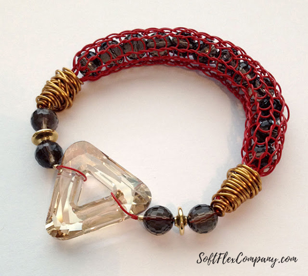 Swarovski Cosmic Triangle Crystal Knit Bangle by Kristen Fagan
