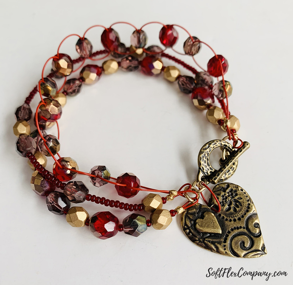 Valentine Passion Multi-Strand Bracelet by Kristen Fagan