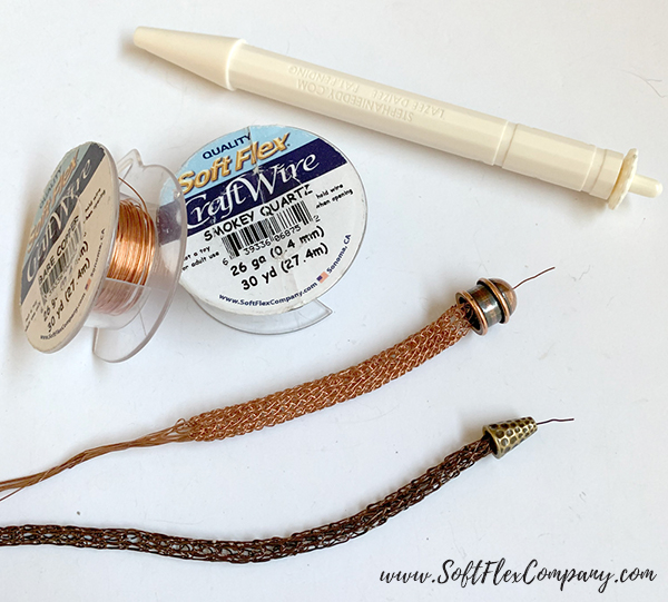 Soft Flex Craft Wire Viking Knit Bracelet and Necklace by Kristen Fagan
