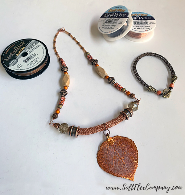 Soft Flex Craft Wire Viking Knit Bracelet and Necklace by Kristen Fagan