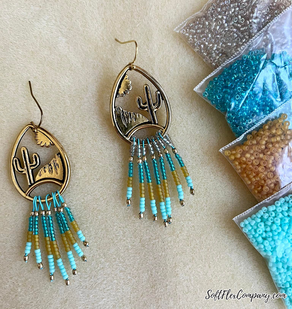 Western Seed Bead Earrings by Kristen Fagan