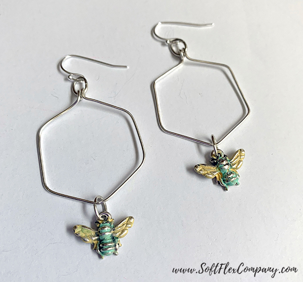 Bee-utiful Honeycomb Earrings by Kristen Fagan