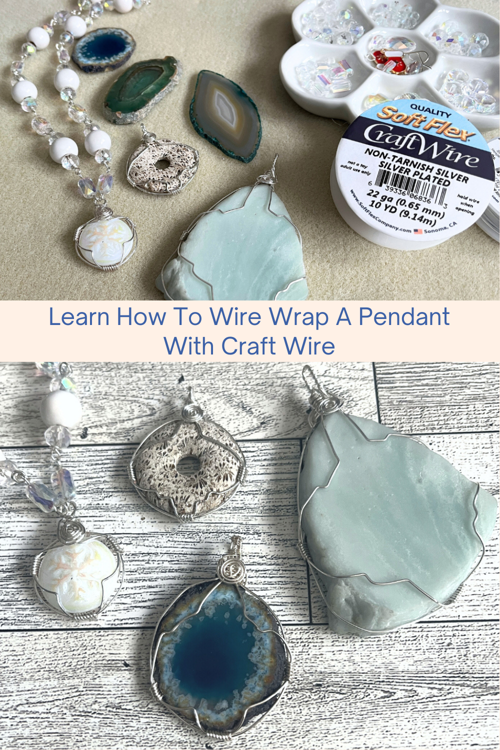 Learn How To Wire Wrap A Pendant With Craft Wire Collage