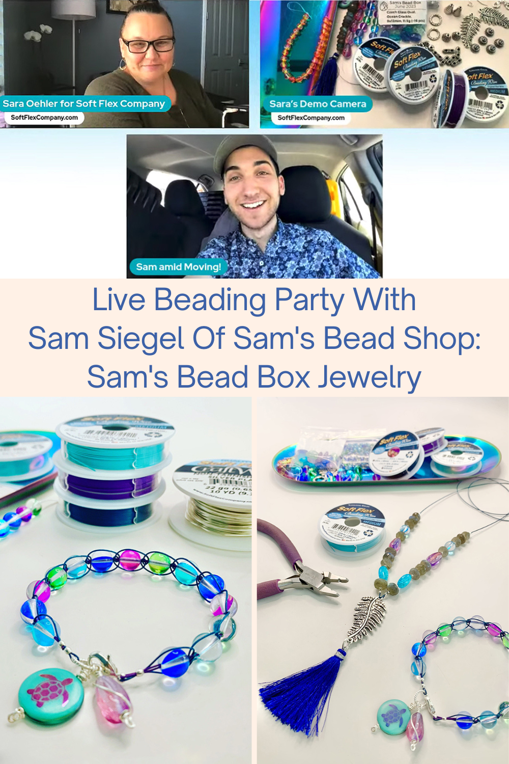 Live Beading Party With Sam Siegel Of Sam's Bead Shop Sam's Bead Box Jewelry Collage