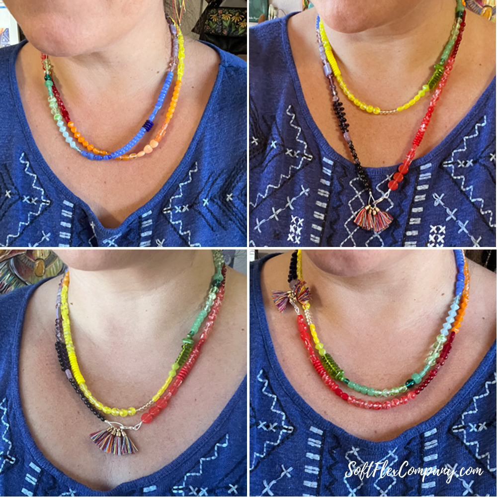 Czech Glass Beads Rainbow Necklace by Kristen Fagan