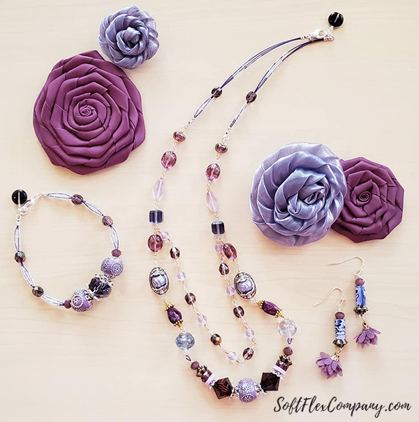 Purple Polka Dot Jewelry by Maureen Bradley