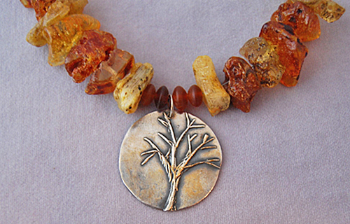 Autumn Tree Necklace by Melissa J. Lee
