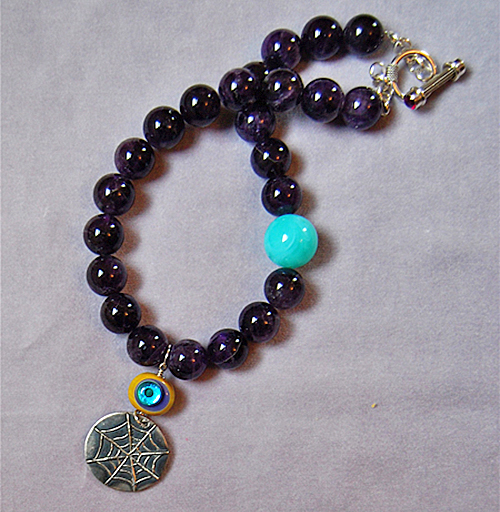 Blue Moon Necklace by Melissa J. Lee
