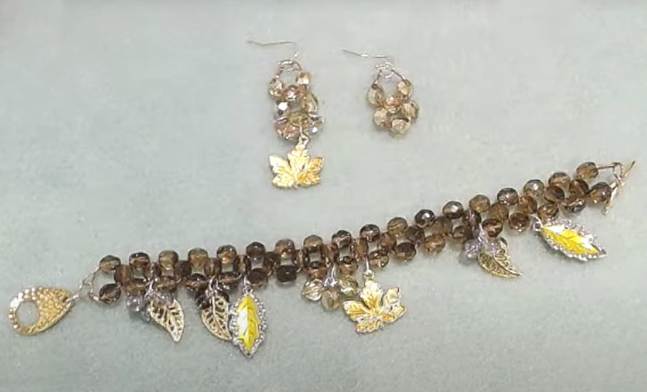 Autumn Charm Bracelet & Earrings by Melissa Martinez