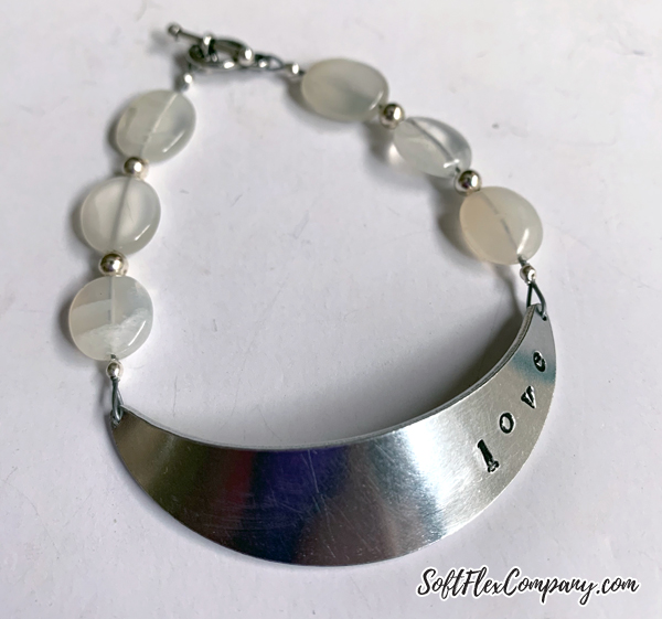 Metal Stamped Love Bracelet by Kristen Fagan