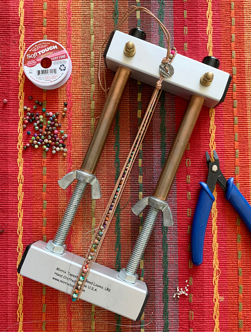 Soft Flex Beading Wire on a Mirrix Looms