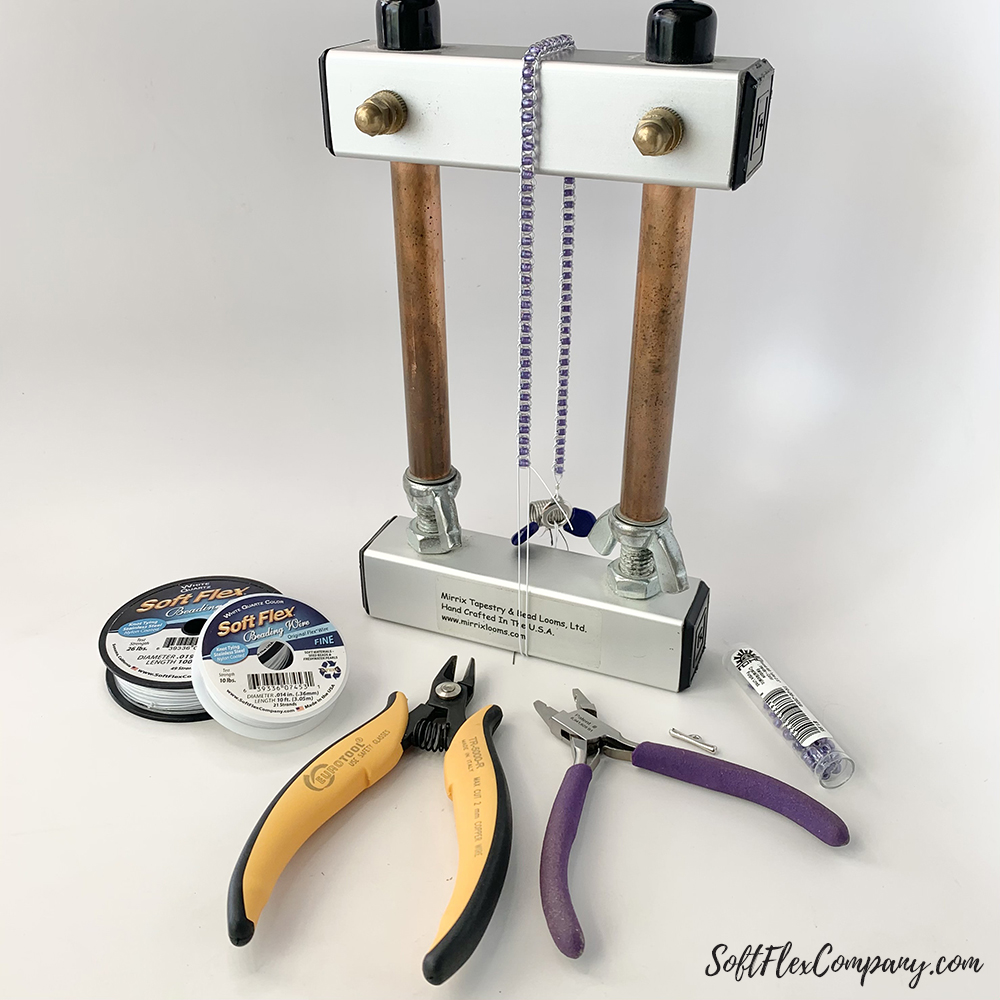 Soft Flex Beading Wire on a Mirrix Looms