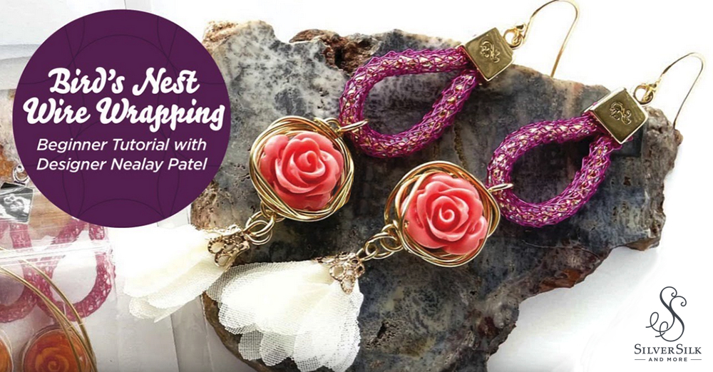 Bird's Nest Wire Wrapped Earrings by Nealay Patel