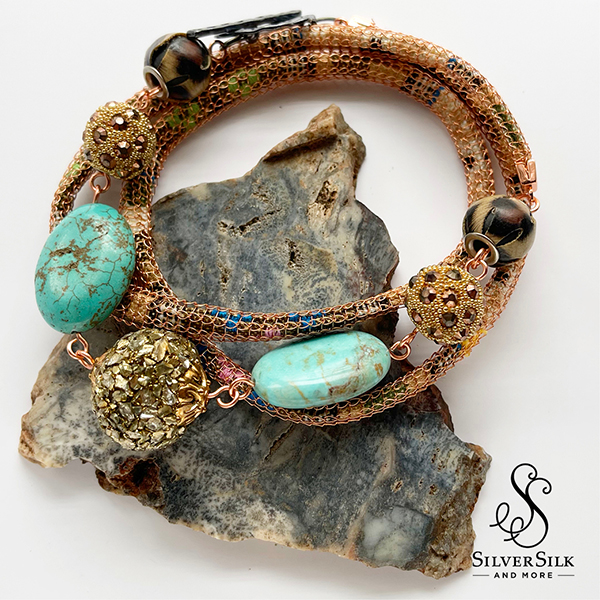 Filled SilverSilk Hollow Mesh Bracelet by Nealay Patel