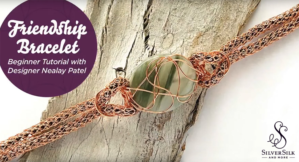 Friendship Bracelet With Wire And SilverSilk by Nealay Patel