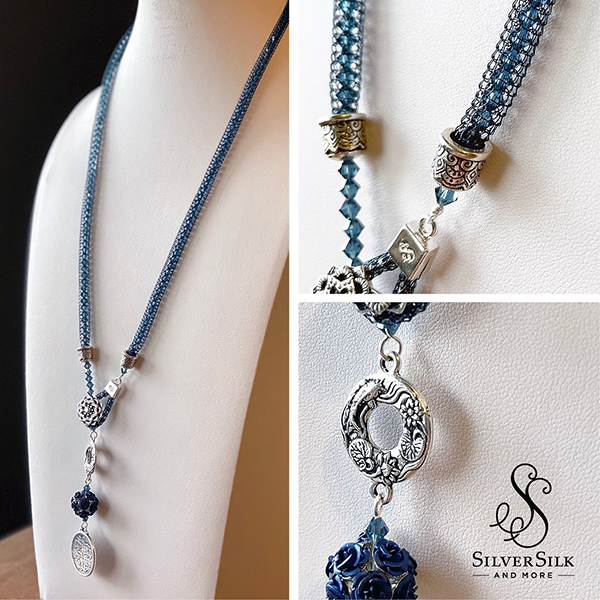 SilverSilk Button Clasp Necklace by Nealay Patel