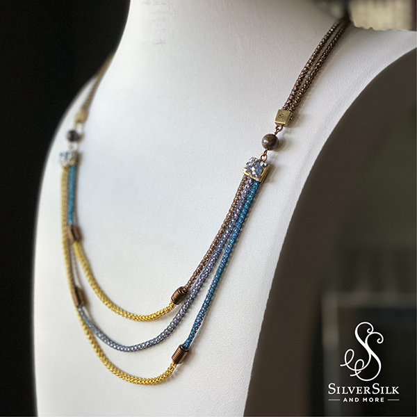 SilverSilk Color Block Necklace by Nealay Patel