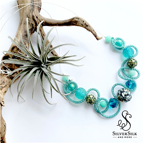 SilverSilk Flower High Tide Necklace by Nealay Patel