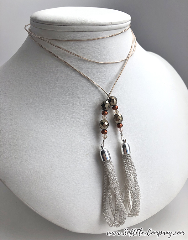 SilverSilk Hollow Mesh and Soft Flex Beading Wire Necklace by Nealay Patel