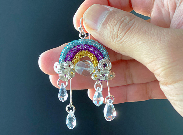 SilverSilk Rainbow Earrings by Nealay Patel