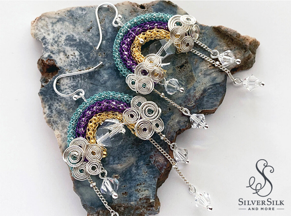 Rainbow Earrings with SilverSilk by Nealay Patel