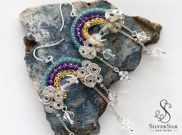 SilverSilk Rainbow Earrings by Nealay Patel