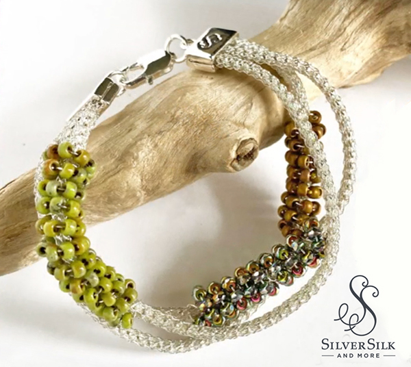 SilverSilk Seed Bead Wrap Bracelet by Nealay Patel