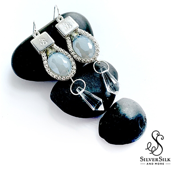 SilverSilk Snow Queen Earrings by Nealay Patel