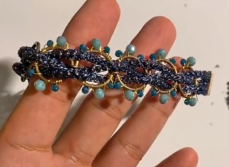 Wire Wrap Bracelet With Craft Wire And SilverSilk by Nealay Patel