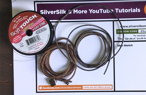 SilverSilk Capture Chain, Soft Touch Wire and Leather Bracelet by Nelay Patel
