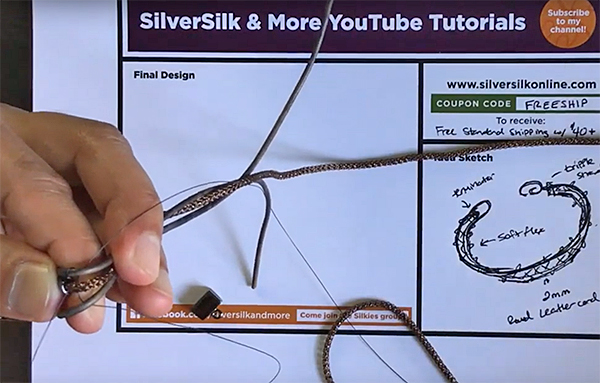 SilverSilk Capture Chain, Soft Touch Wire and Leather Bracelet by Nelay Patel