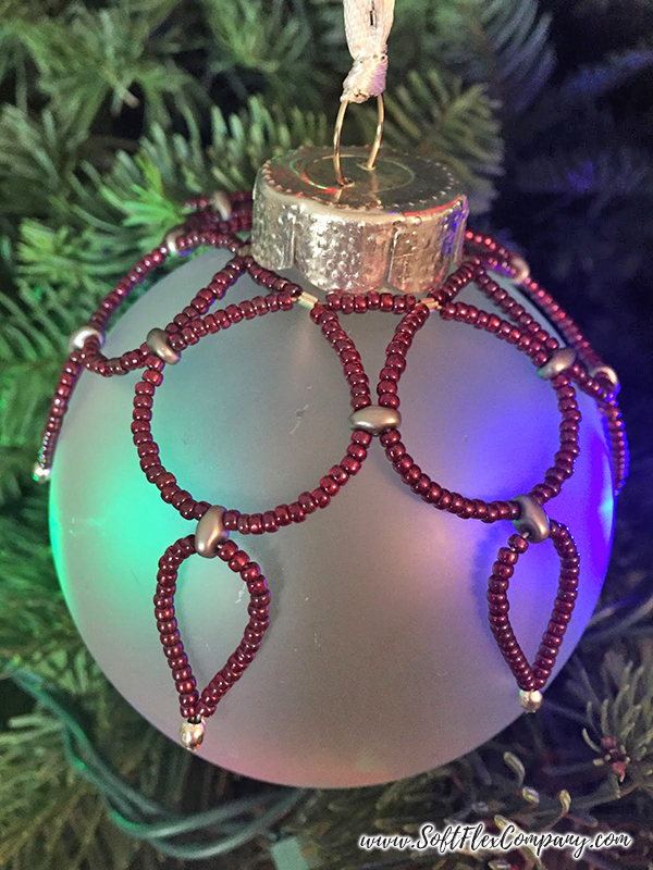 Beaded Holiday Ornament Using Soft Touch Flexible Beading Wire Pattern