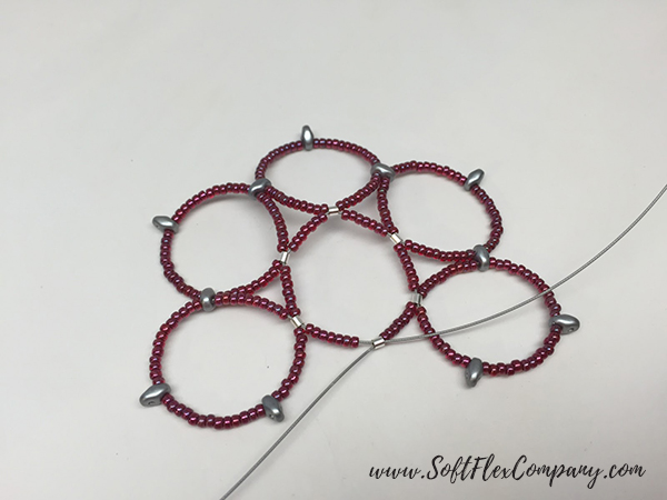 Beaded Holiday Ornament Using Soft Touch Flexible Beading Wire Pattern 4