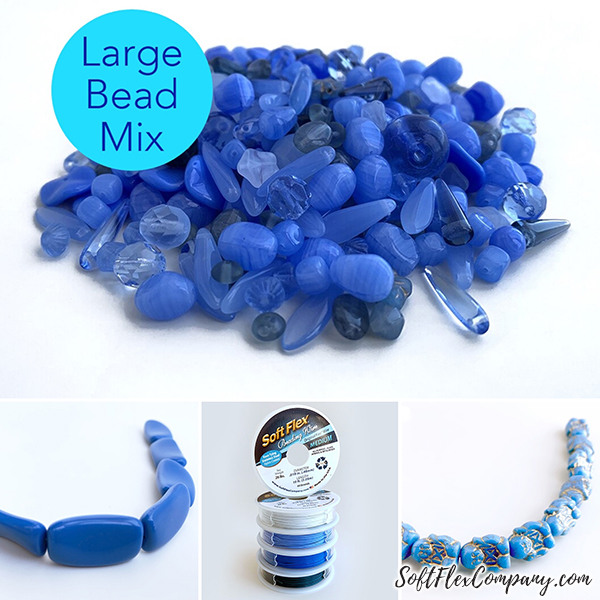 Pantone Classic Blue Quad Beading Wire and Beads