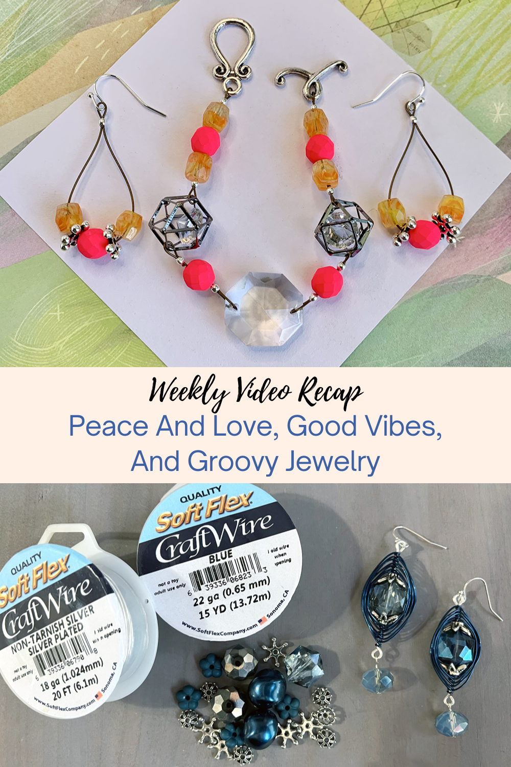 Peace And Love, Good Vibes, And Groovy Jewelry Collage